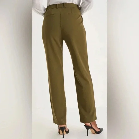 NEW w/tags (NWT) Lulu’s Ideal Aura Olive Green High Rise Slim Leg Trouser Pants - Picture 2 of 6